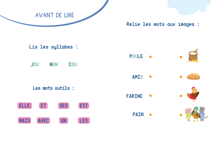 1ERES LECTURES MATERNELLE niveau 2 - Petite Poule rousse