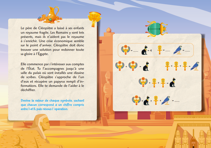 Escape game de poche junior : L'incroyable destinée de Cléopâtre