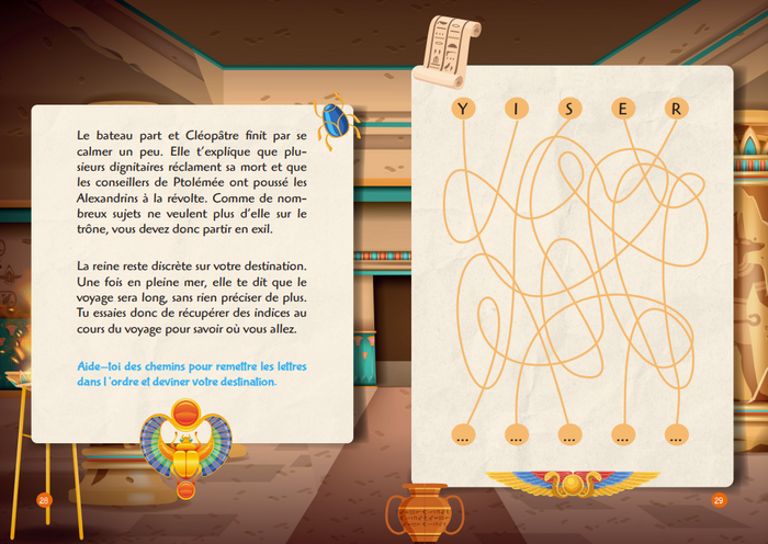 Escape game de poche junior : L'incroyable destinée de Cléopâtre