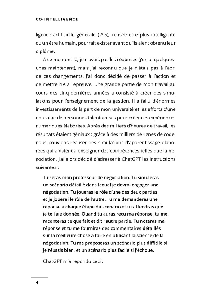 Co-intelligence - Vivre et travailler avec l'IA