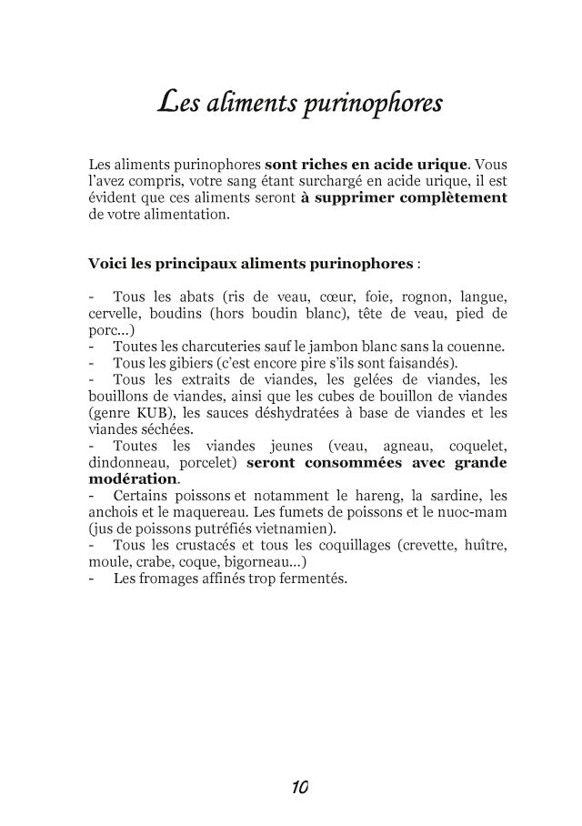 Recettes et menus pour la goutte