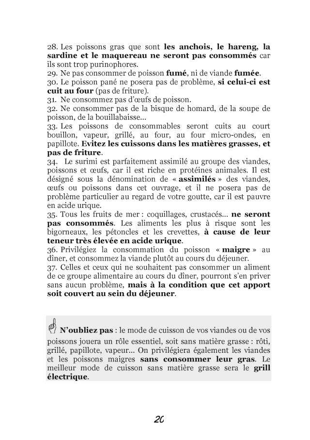 Recettes et menus pour la goutte