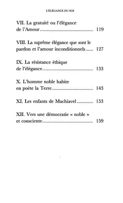 L'élégance du soi - Traité de noblesse intérieure