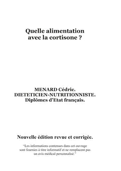 Quelle alimentation avec la cortisone ?