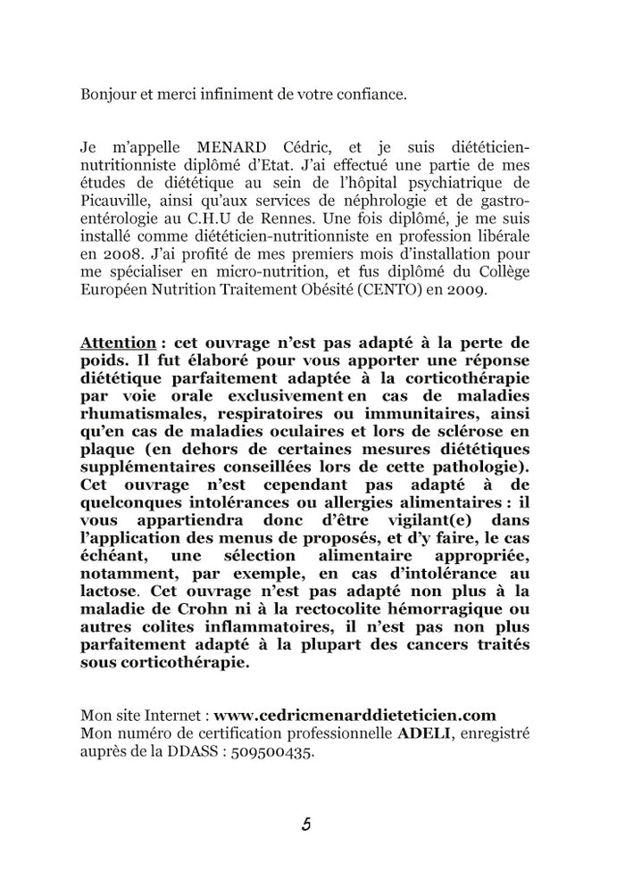 Quelle alimentation avec la cortisone ?