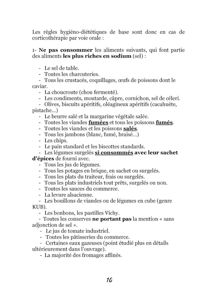 Quelle alimentation avec la cortisone ?