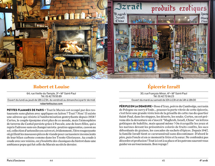 Paris à l'ancienne. Bars, restos, boutiques