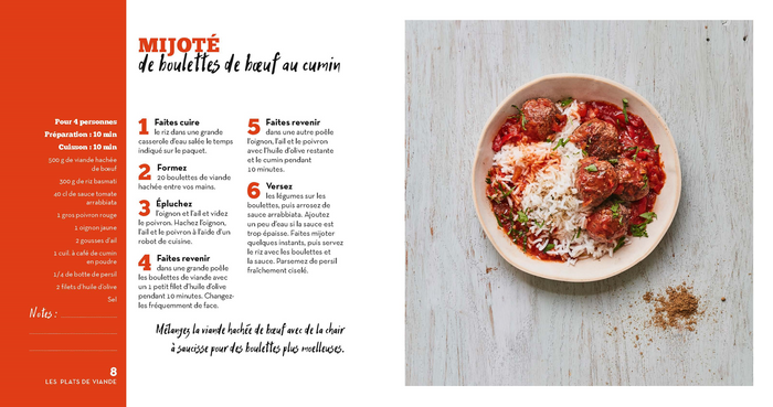 Plats sains préparés en moins de 10 minutes