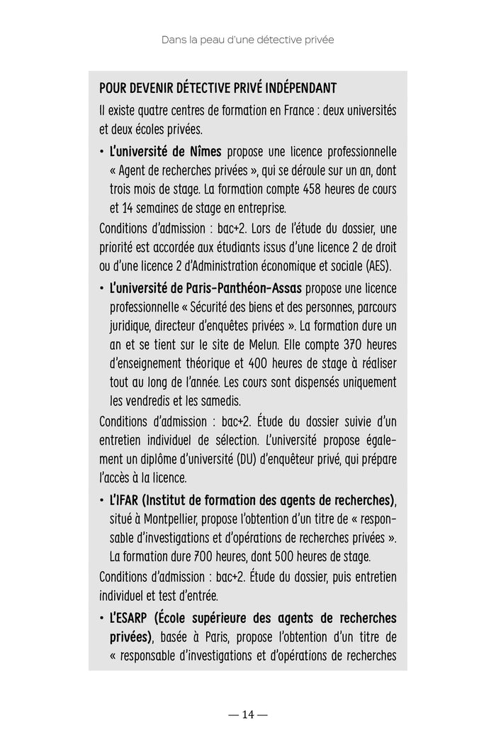 Dans la peau d'une détective privée