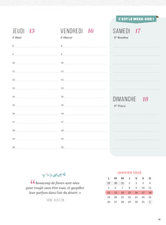 Mon agenda fleuri 2026