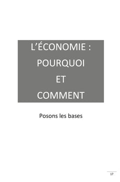 L'économie? Rien de plus simple!