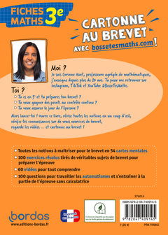 Cartonne au brevet avec bossetesmaths.com ! Fiches Maths 3e