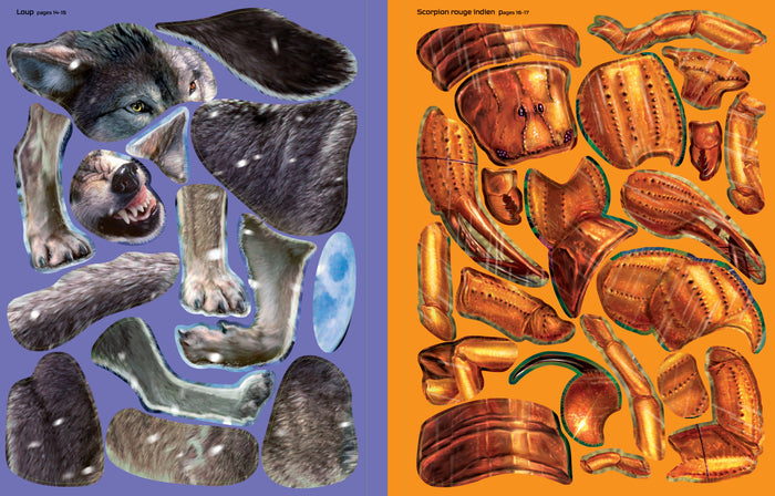 Construis tes animaux dangereux et tes animaux marins avec des autocollants