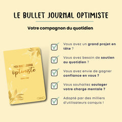 Bullet journal optimiste A5 - Edition Florale - Agenda et carnet de notes A5 - To do list et organisation - créativité et bonheur as