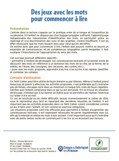 Des jeux avec les mots pour commencer à lire - 5-7 ans CP-CE1