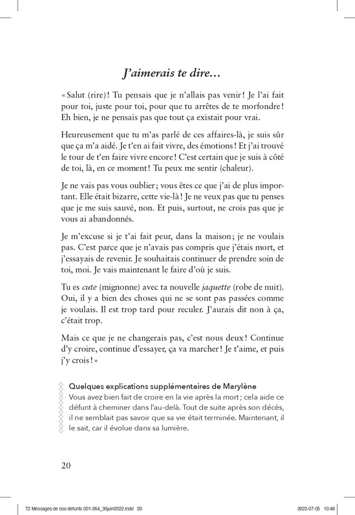 Messages de nos défunts et de nos anges gardiens - Tome 2