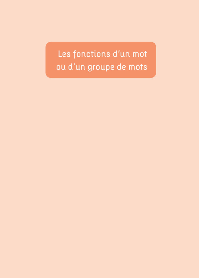 Mon mémo pour réussir en grammaire CM