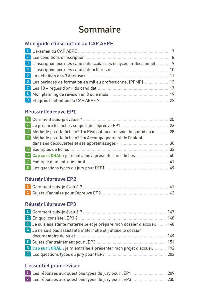 CAP Accompagnant éducatif petite enfance (AEPE) Annales corrigées