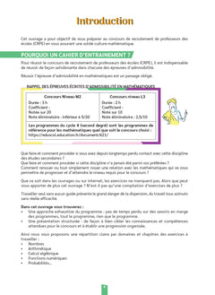 Réussir mon CRPE - Cahier d'entrainement Mathématiques Concours 2026 2027