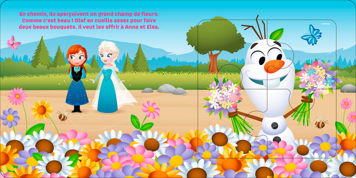 Mon Premier livre puzzle - 4 pièces - Olaf et le Printemps