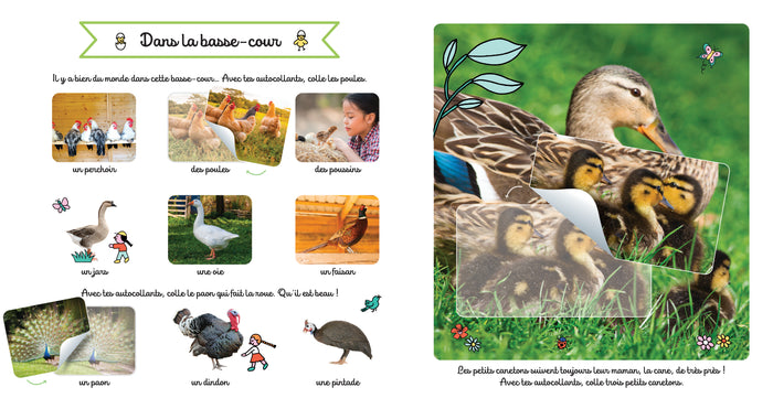 Mon imagier autocollants - La ferme