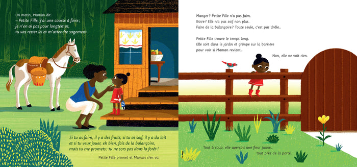 Petite fille et le loup géant