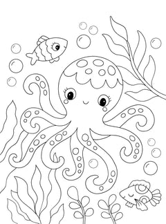 Bloc à colorier : Sous l'eau