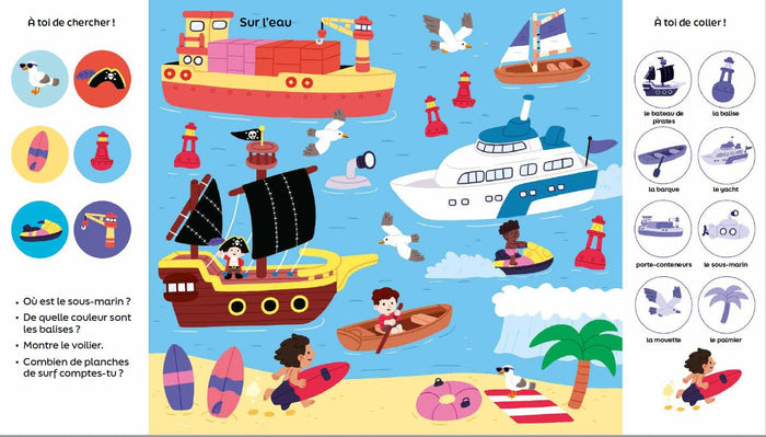 101 choses à trouver et à coller: ça bouge !