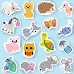 Pochette à gommettes - Les bébés animaux
