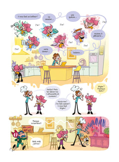 Cath et son chat en cuisine