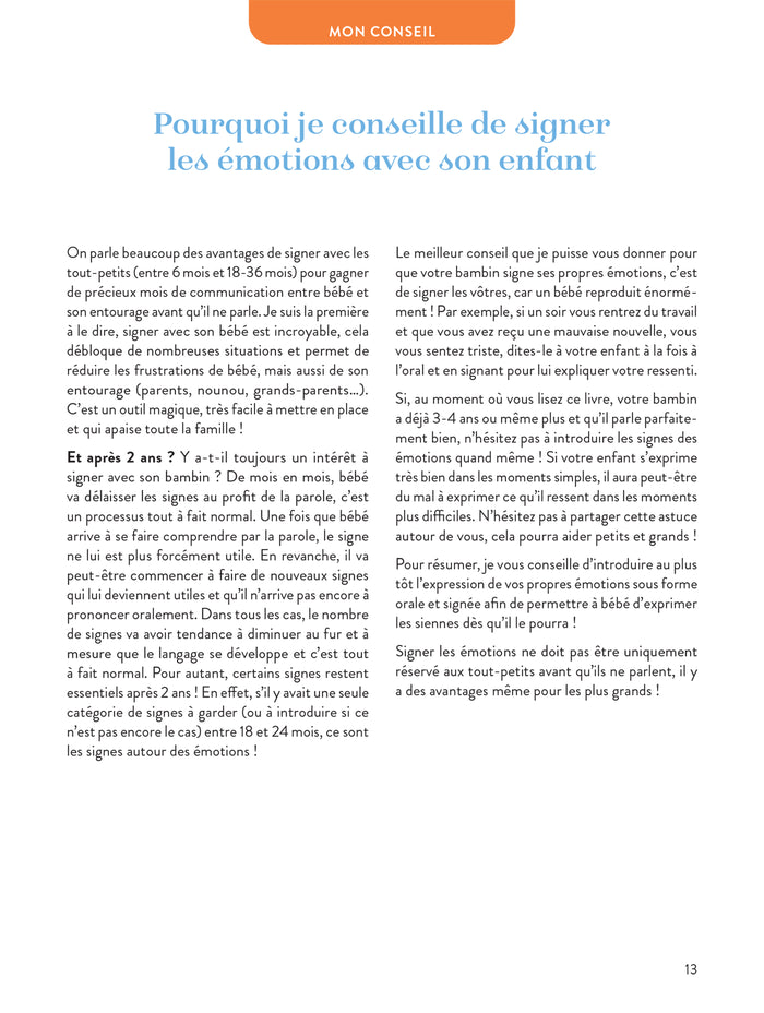 Signer les émotions et les sentiments avec bébé