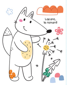 Peinture au doigt (Animaux fond rose)