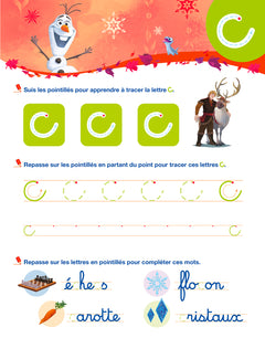 Disney - La Reine des neiges 2 - Mon cahier effaçable - J'écris les lettres minuscules