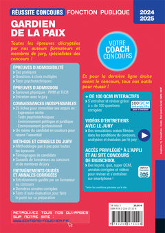Réussite Concours - Gardien de la paix - 2024-2025- Préparation complète