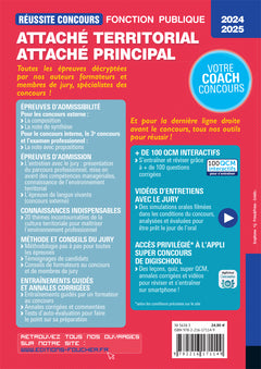 Réussite Concours - Attaché territorial, Attaché principal Cat. A - 2024-2025 - Préparation complète