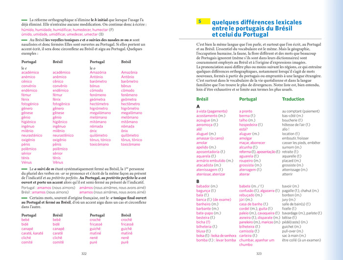 Le portugais du Portugal et du Brésil de A à Z