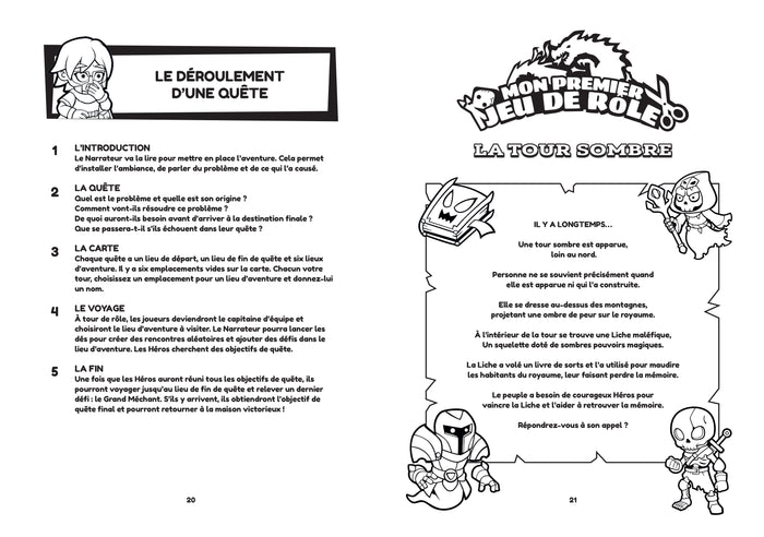 Mon premier jeu de rôle, une aventure à colorier