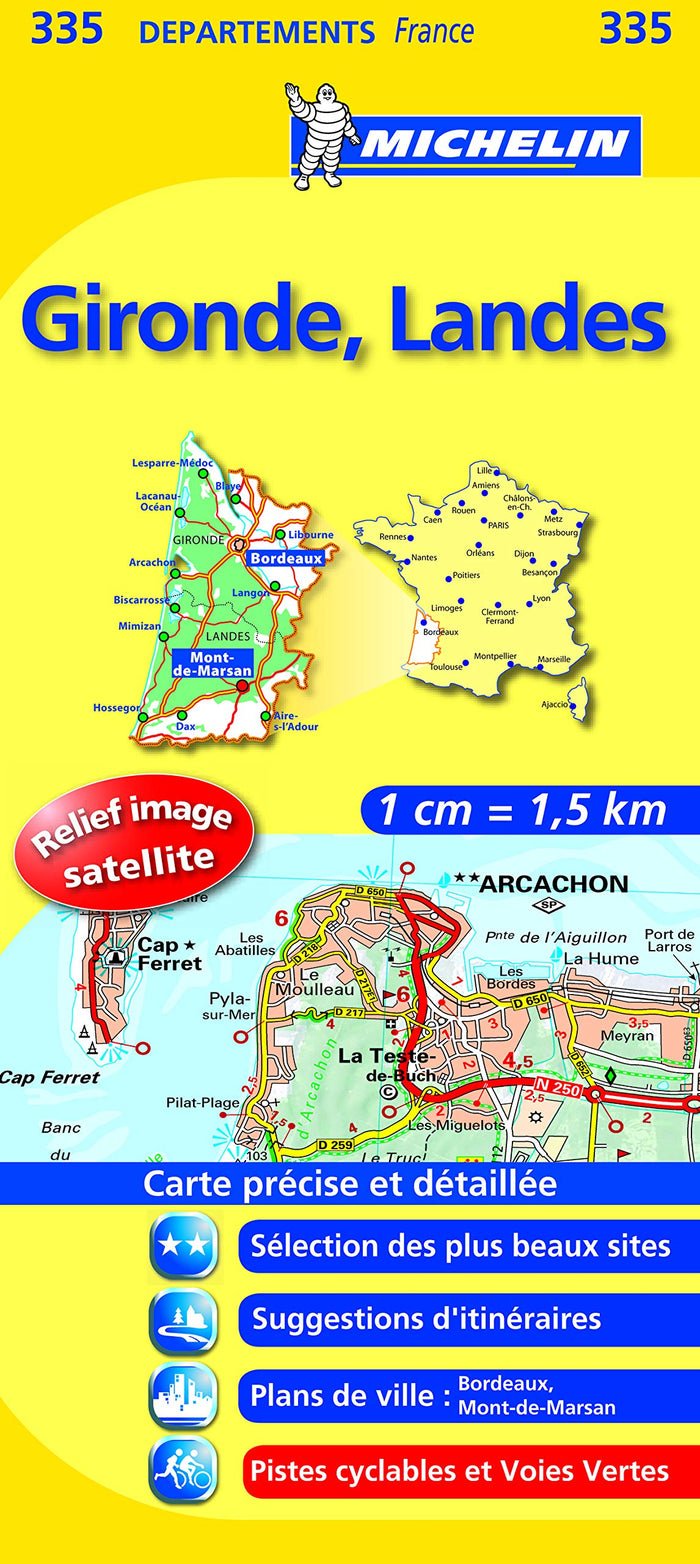 Carte Départementale Gironde, Landes