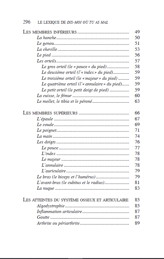Le lexique de « Dis-moi où tu as mal » (nouvelle édition 2024 augmentée)