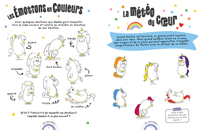 Le cahier de gratitude des petits - Gaston la licorne