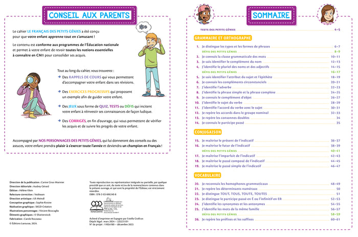 Le français des petits génies : Tout le CM1