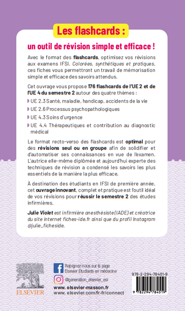 Flashcards IFSI.  Toute l'UE 2 et l'UE 4 du semestre 2