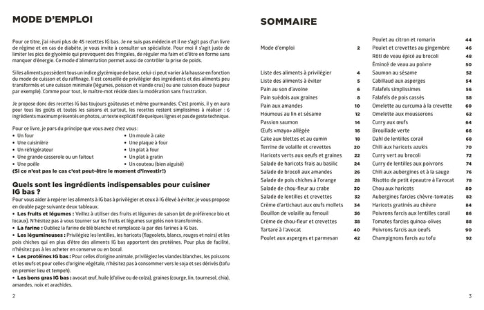 Les recettes IG bas les + faciles du monde