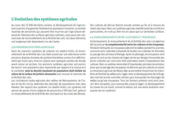 Mémo visuel d'agronomie