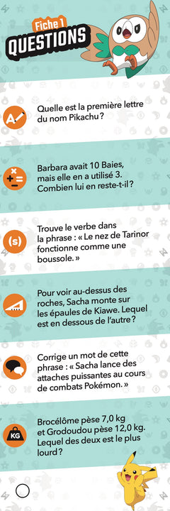 Je rentre en CE1 avec Pokémon 6/7 ans