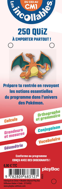 Les incollables - Je rentre en CM1 avec Pokémon 8/9 ans