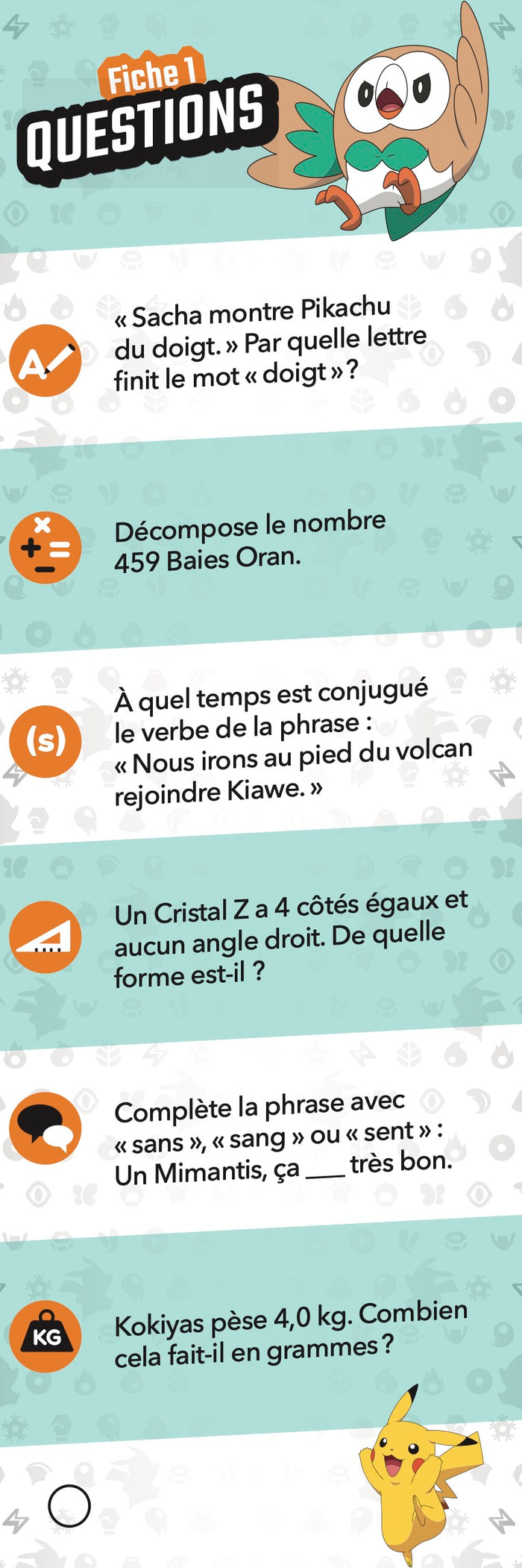 Les incollables - Je rentre en CM1 avec Pokémon 8/9 ans