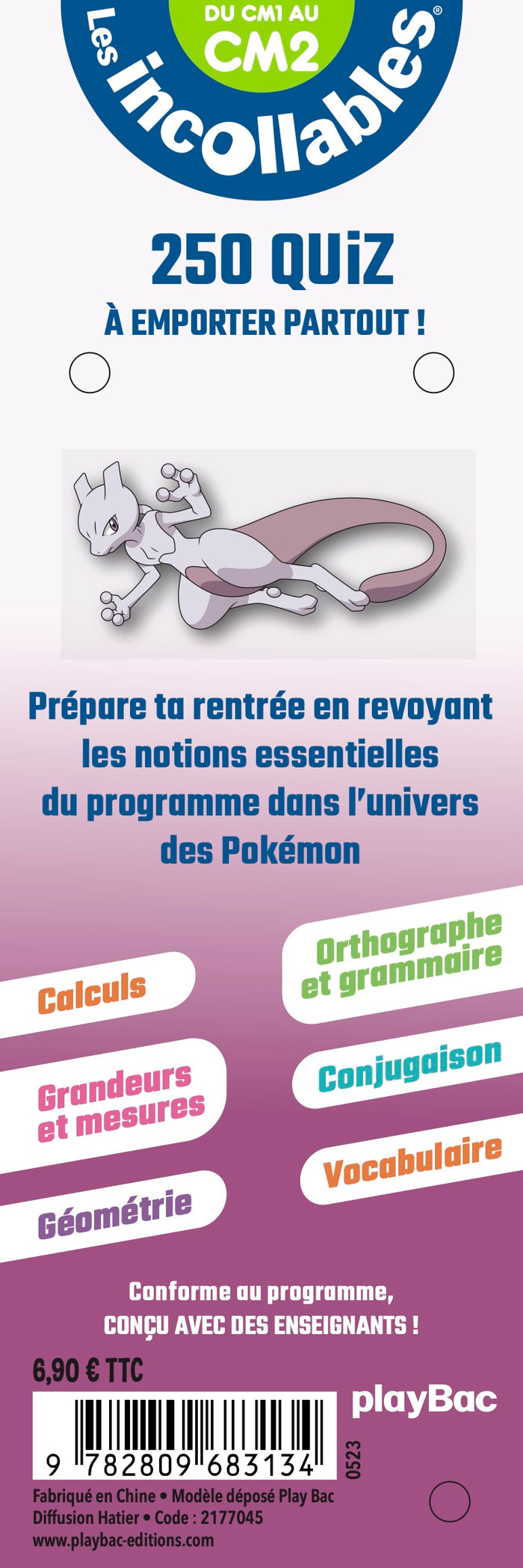 Les incollables - Je rentre en CM2 avec Pokémon