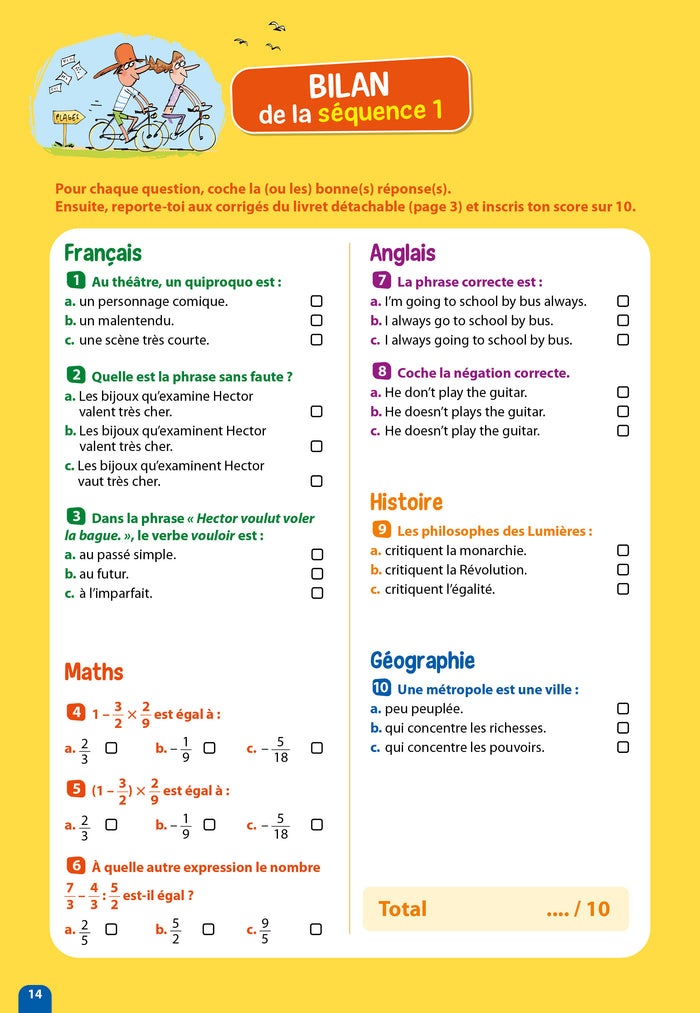 Passeport - Toutes les matières - De la 4e à la 3e - Cahier de vacances 2024