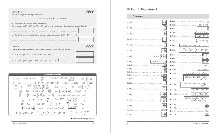 Cahier de calcul en maths 1re